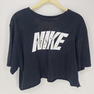 Nike Thrashed Cropped Tee Shirt Crop Top